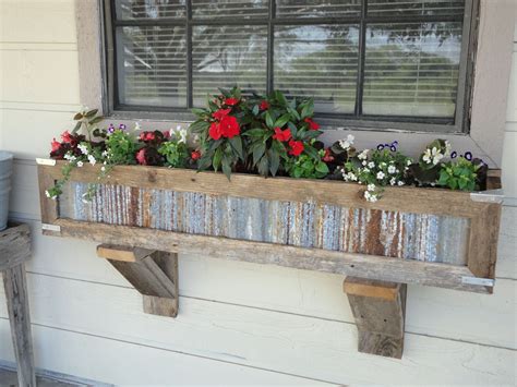 rustic window boxes planters